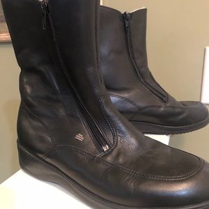 Finn Comfort Leather Boot Shearling Lined